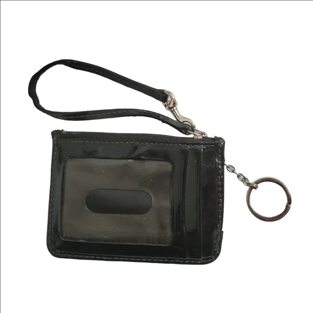 Coach Monogram Card Holder Keychain Wallet
